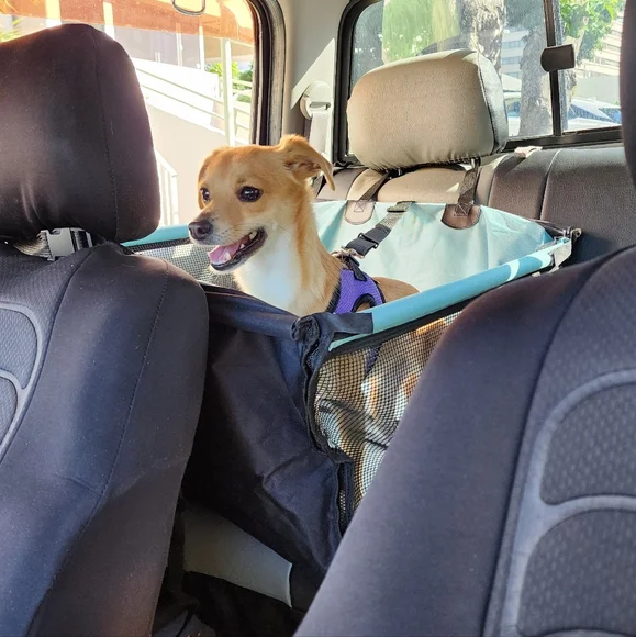 Dog Car Seat Half Rear Pet Travel Waterproof Pad Dog Hammock Safety Harness New